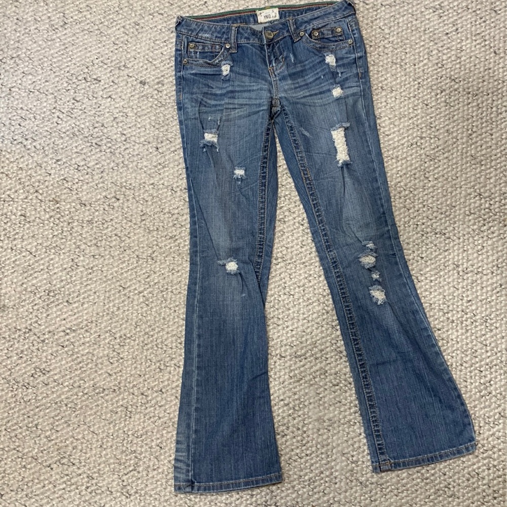 Distressed jeans